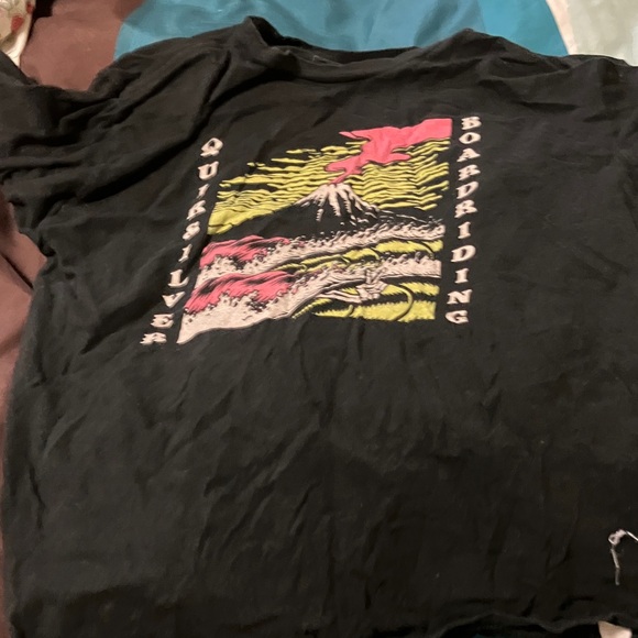 Quiksilver Black Graphic Kids Shirt - Picture 1 of 1